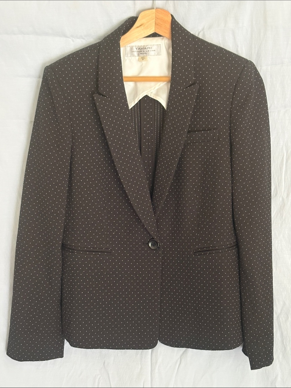 Tahari Women’s Black Polka Dot Blazer